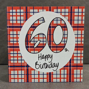 60th Birthday Tartan Card For Him