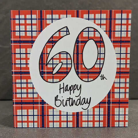 60th Birthday Tartan Card For Him