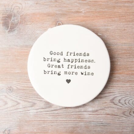 Porcelain Coaster – Bring Happiness Coasters Pretty Little Things 