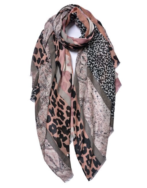 Scarf - Leopard Snakeskin Pink Scarves Pretty Little Things 