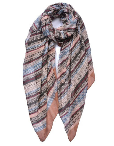 Scarf – Shape Stripes Pink