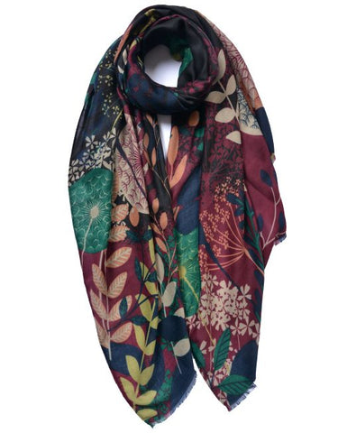 Scarf - Leaf Black