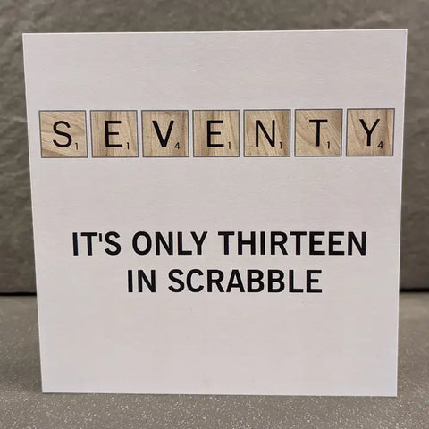 70th Birthday Scrabble Card