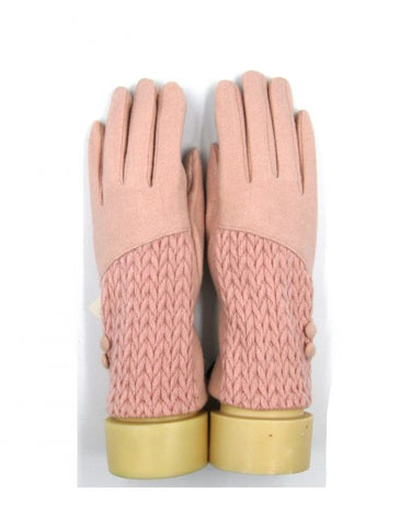 Cashmere Blend Gloves in Pink