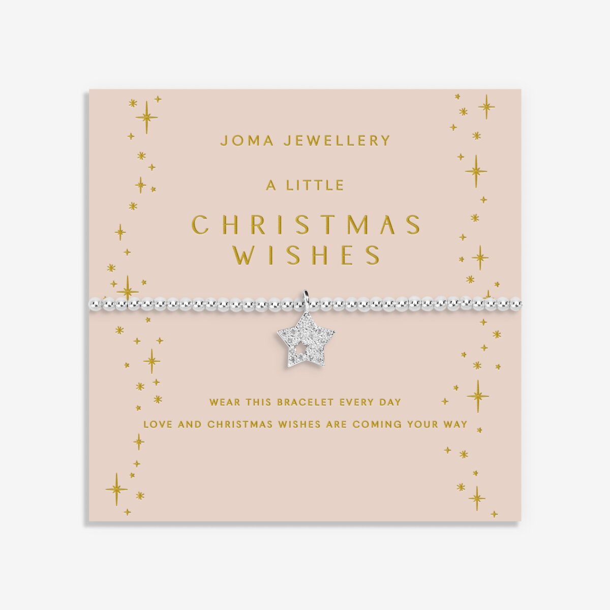 Shop the Joma Jewellery Christmas A Little ‘Christmas Wishes’ Bracelet. Silver-plated with a star charm.