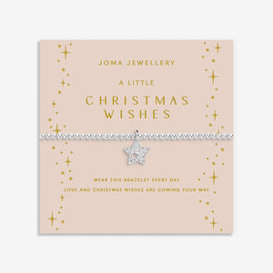Shop the Joma Jewellery Christmas A Little ‘Christmas Wishes’ Bracelet. Silver-plated with a star charm.