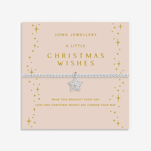 Shop the Joma Jewellery Christmas A Little ‘Christmas Wishes’ Bracelet. Silver-plated with a star charm.