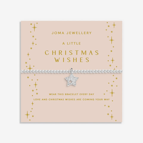 Shop the Joma Jewellery Christmas A Little ‘Christmas Wishes’ Bracelet. Silver-plated with a star charm.