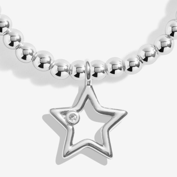 Shop Joma Jewellery’s Christmas A Little ‘Secret Santa’ Bracelet. Silver-plated with a star charm, perfect festive gift or Secret Santa stocking filler with free gift bag