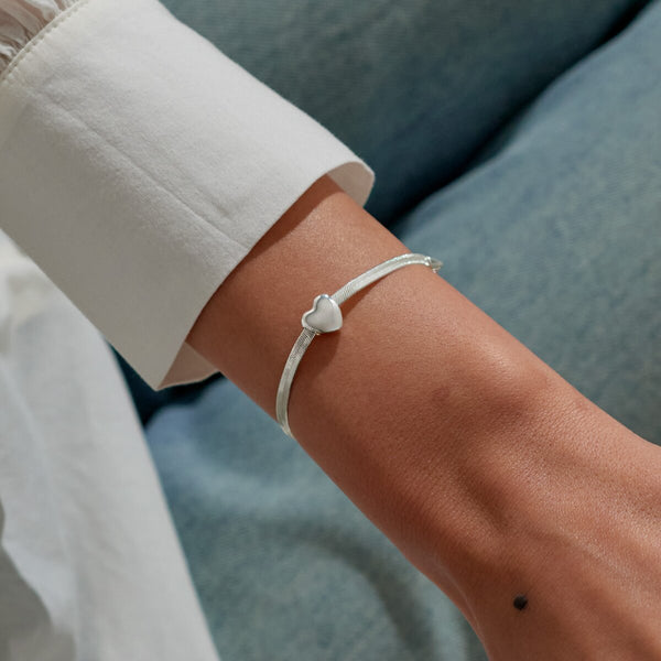 Silver Heart Snake Chain Bracelet Joma Jewellery East Kilbride