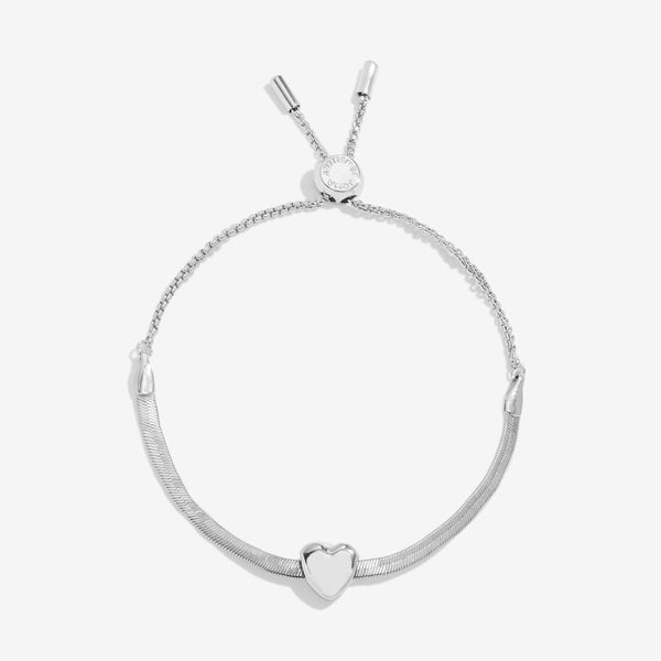 Silver Heart Snake Chain Bracelet Joma Jewellery East Kilbride