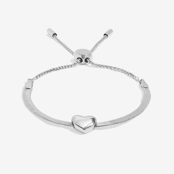 Silver Heart Snake Chain Bracelet Joma Jewellery East Kilbride