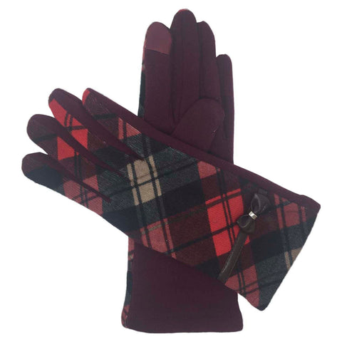 Gloves – Check Bow Red Gloves Pretty Little Things 