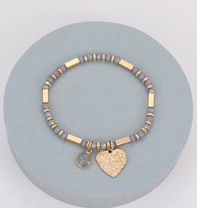 Heart & Stones Gold bracelet