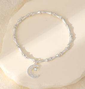 Bracelet – Moon & Star Silver