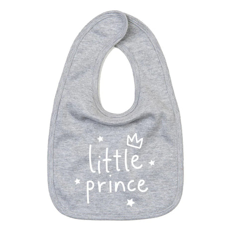 Baby Bib – Little Prince Grey Baby Pretty Little Things 
