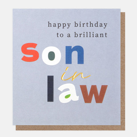 Happy Birthday Son In Law Card Caroline Gardner
