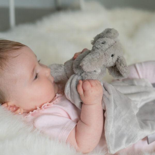 Ziggle Soft Toy Baby Comforter Blanket Elephant. New baby gifts.