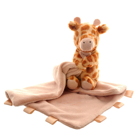 Ziggle Soft Toy Baby Comforter Blanket Giraffe. New Baby gifts.
