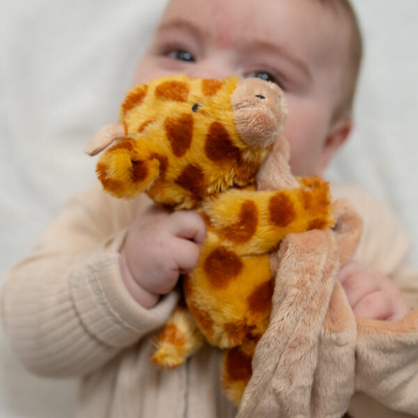 Ziggle Soft Toy Baby Comforter Blanket Giraffe. New Baby gifts.