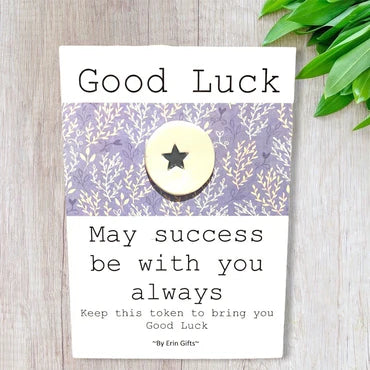 Keepsake sentiment ceramic wish token good luck