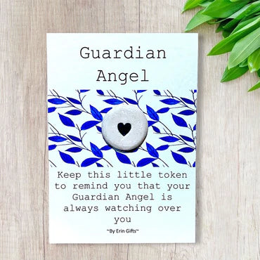 Keepsake sentiment ceramic wish token guardian angel