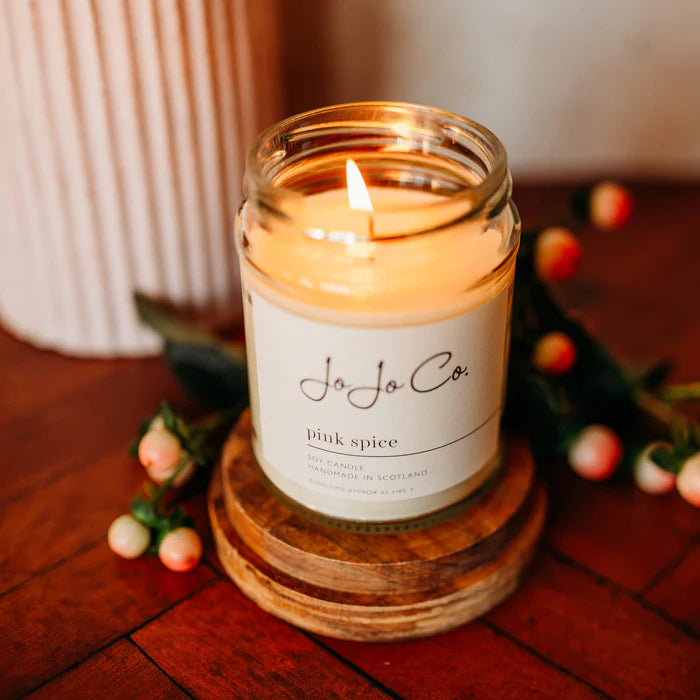 JoJo Co Soy Wax Candle Pink Spice