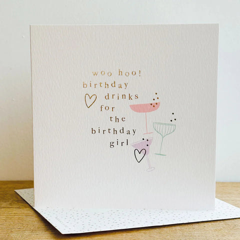 Birthday Drinks Card Cards Birthday General Megan Claire 