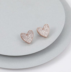Earrings – Heart Rose Gold Earrings Pretty Little Things 