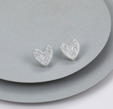 Earrings – Heart Silver Earrings Pretty Little Things 