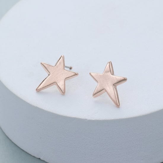 Earrings – Pointed Star Rose Gold Earrings Pretty Little Things 