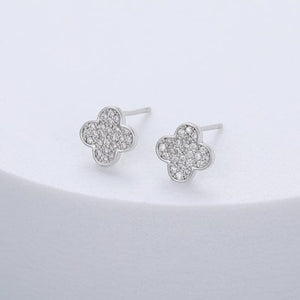 Earrings – Sparkle Clover Silver Earrings Pretty Little Things 