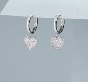 Earrings – Heart Sparkles Silver Earrings Pretty Little Things 