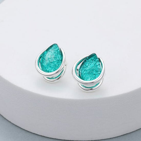 Earrings – Aqua Stone Silver Earrings Pretty Little Things 