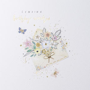 Happy Birthday Floral Envelope Card