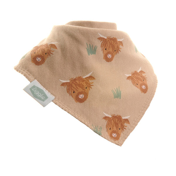 Ziggle Baby Bib Highland Cow. New baby gifts East Kilbride