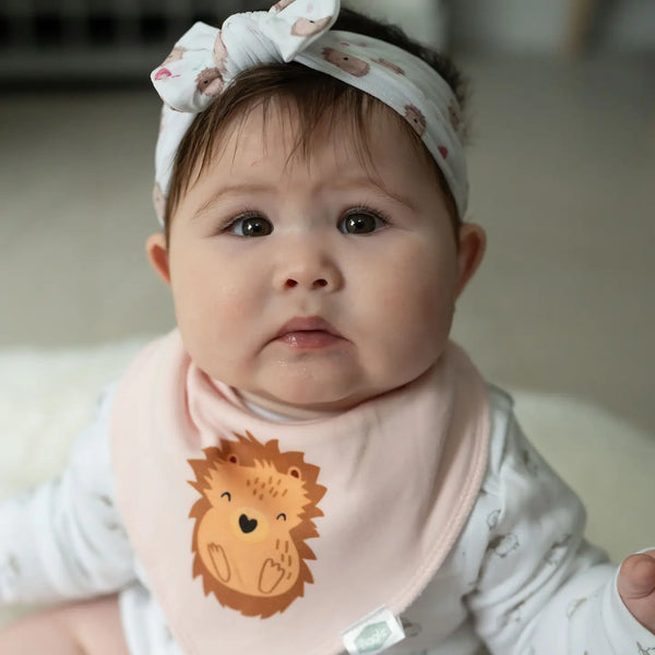 Ziggle Baby Bib Hedgehog. New baby gifts East Kilbride