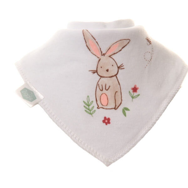 Ziggle Baby Bib Set Bunnies. New Baby Gift.