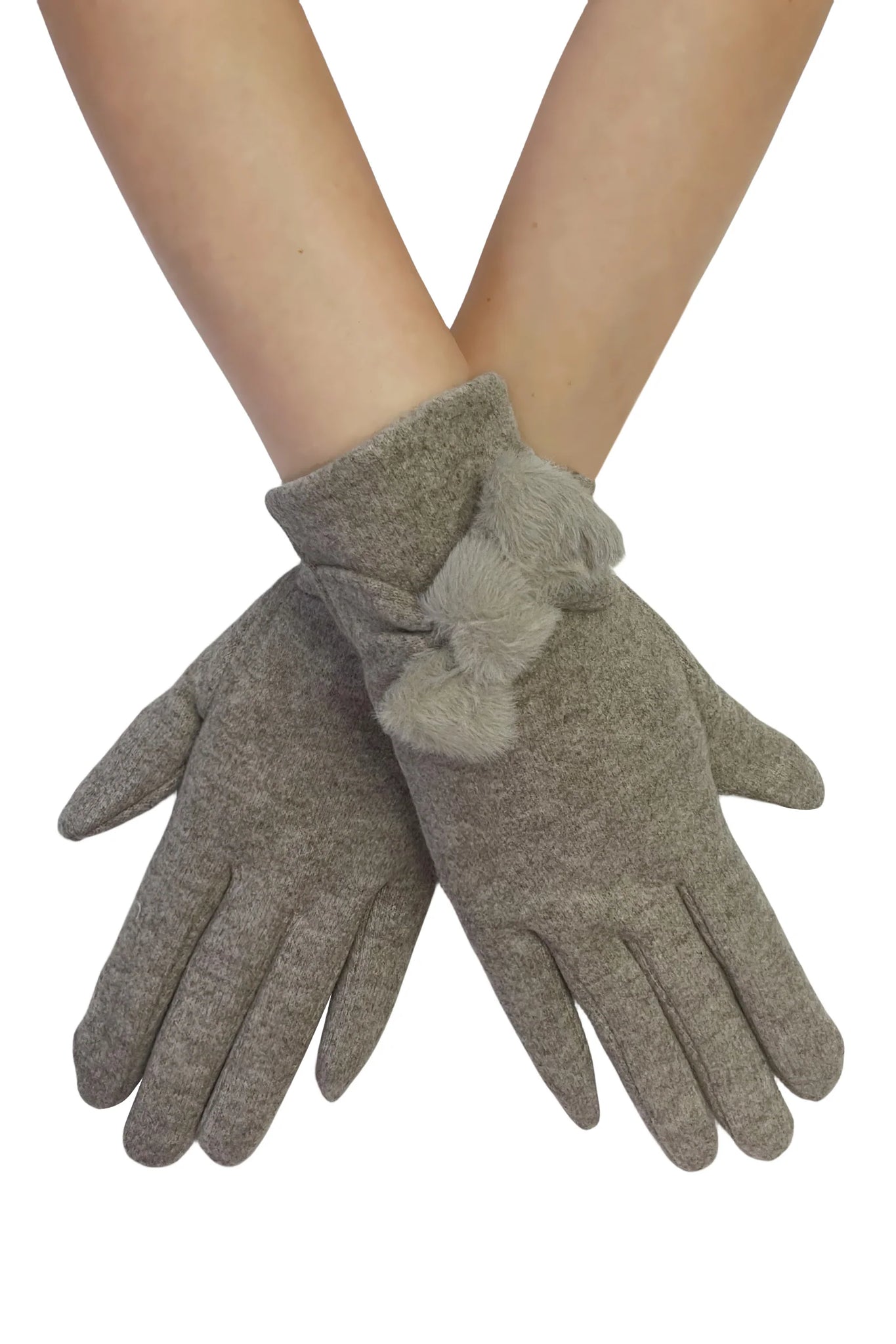 Bow Knot Beige Gloves Gift Shop East Kilbride
