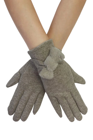 Bow Knot Beige Gloves Gift Shop East Kilbride