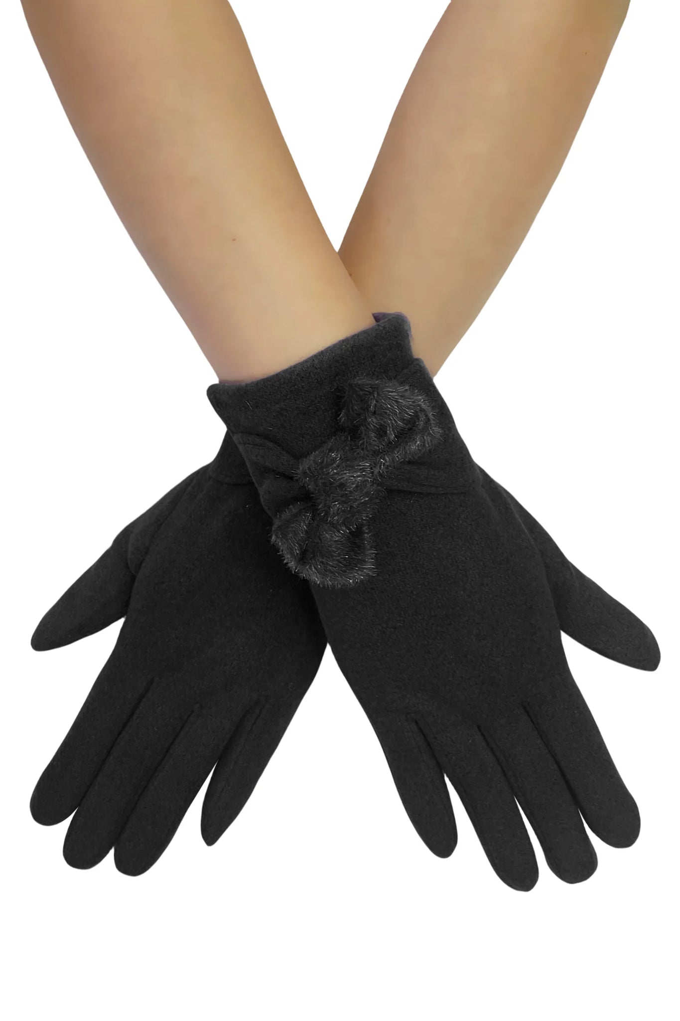 Bow Knot Gloves in Black Pretty Little Things Boutique East Kilbride