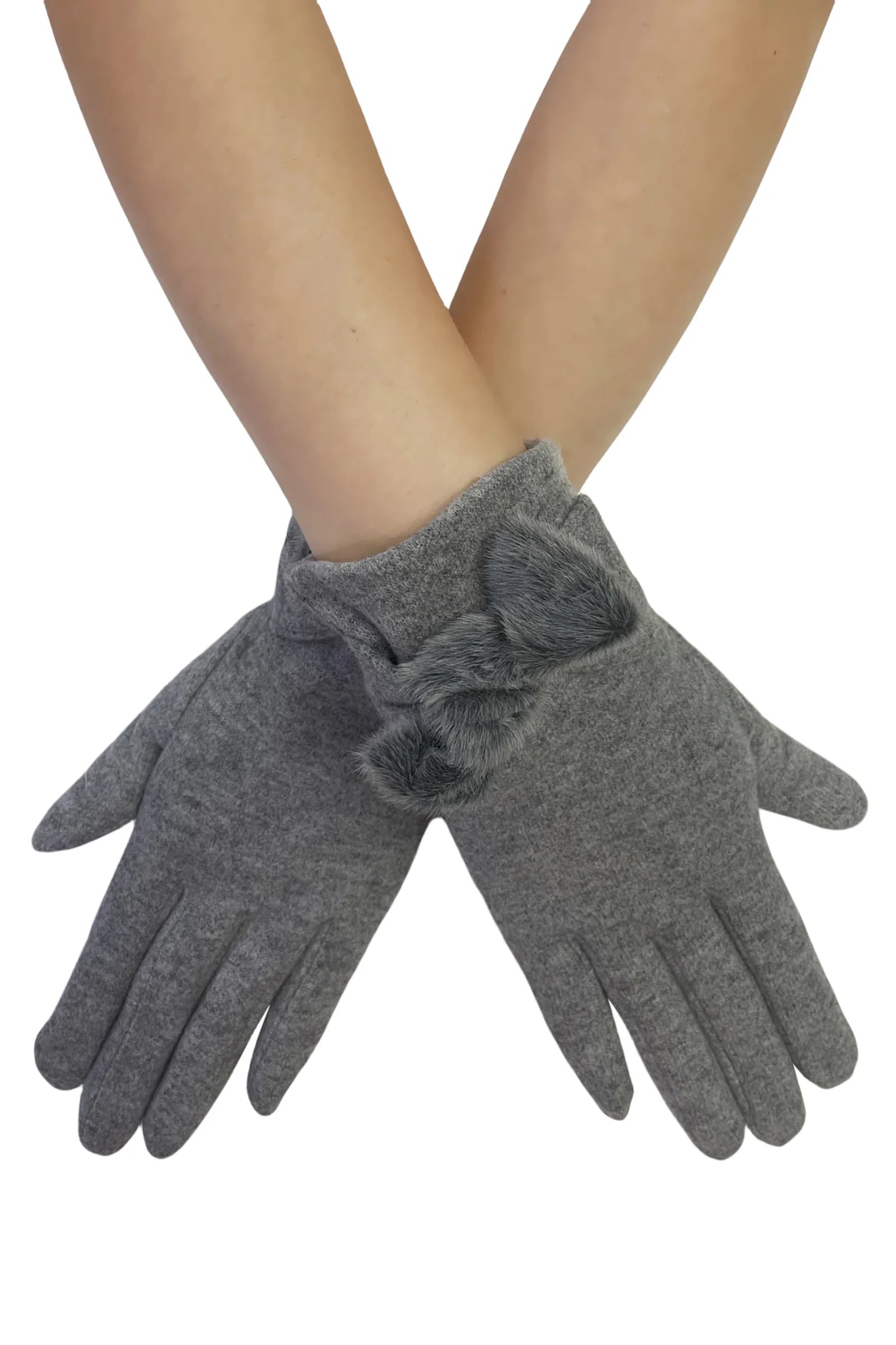 Bow Knot Gloves in Grey Pretty Little Things East Kilbride