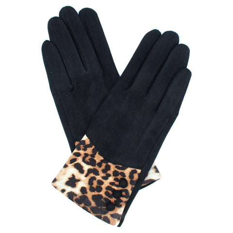 Gloves – Leopard Edge Black Gloves Pretty Little Things 