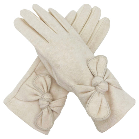 Gloves – Bow Knot Cream Gloves Pretty Little Things 