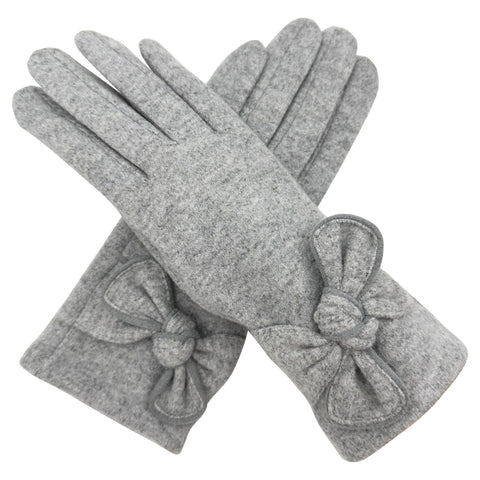 Gloves – Bow Knot Grey Gloves Pretty Little Things 