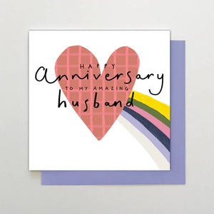 Happy Anniversary Husband Card – Colourful Husband Anniversary Card