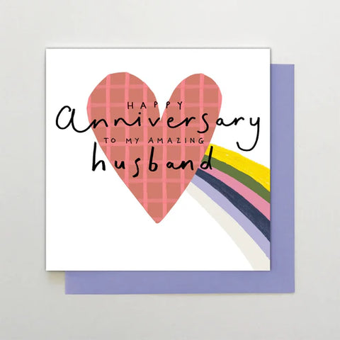 Happy Anniversary Husband Card – Colourful Husband Anniversary Card