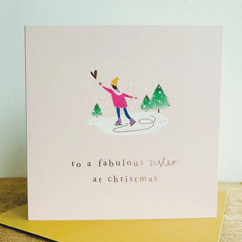 Fabulous Sister at Christmas Card
