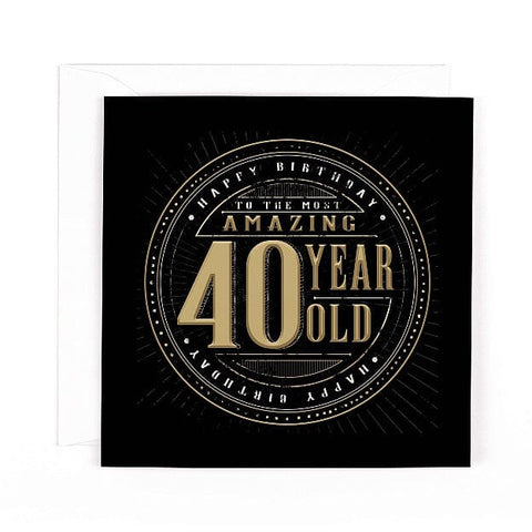 40th Birthday Card Cards Birthday Ages Carte Blanche 