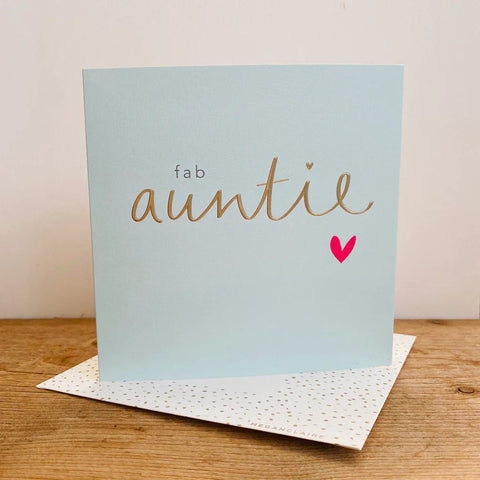 Fab Auntie Card Cards Birthday Female Relation Megan Claire 